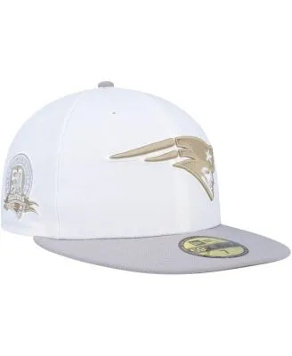 New Era White/Gray Las Vegas Raiders 50th Anniversary Gold Undervisor 59FIFTY Fitted Hat