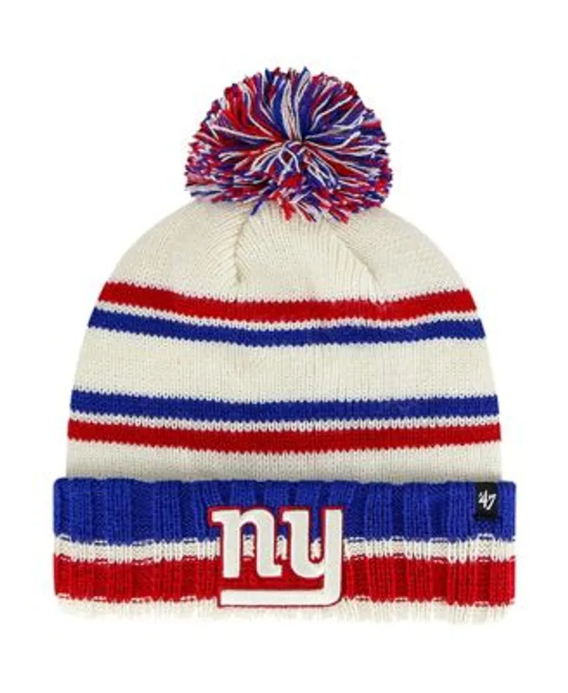 Buffalo Bills New Era Women's 2021 NFL Sideline Pom Cuffed Knit Hat - Cream