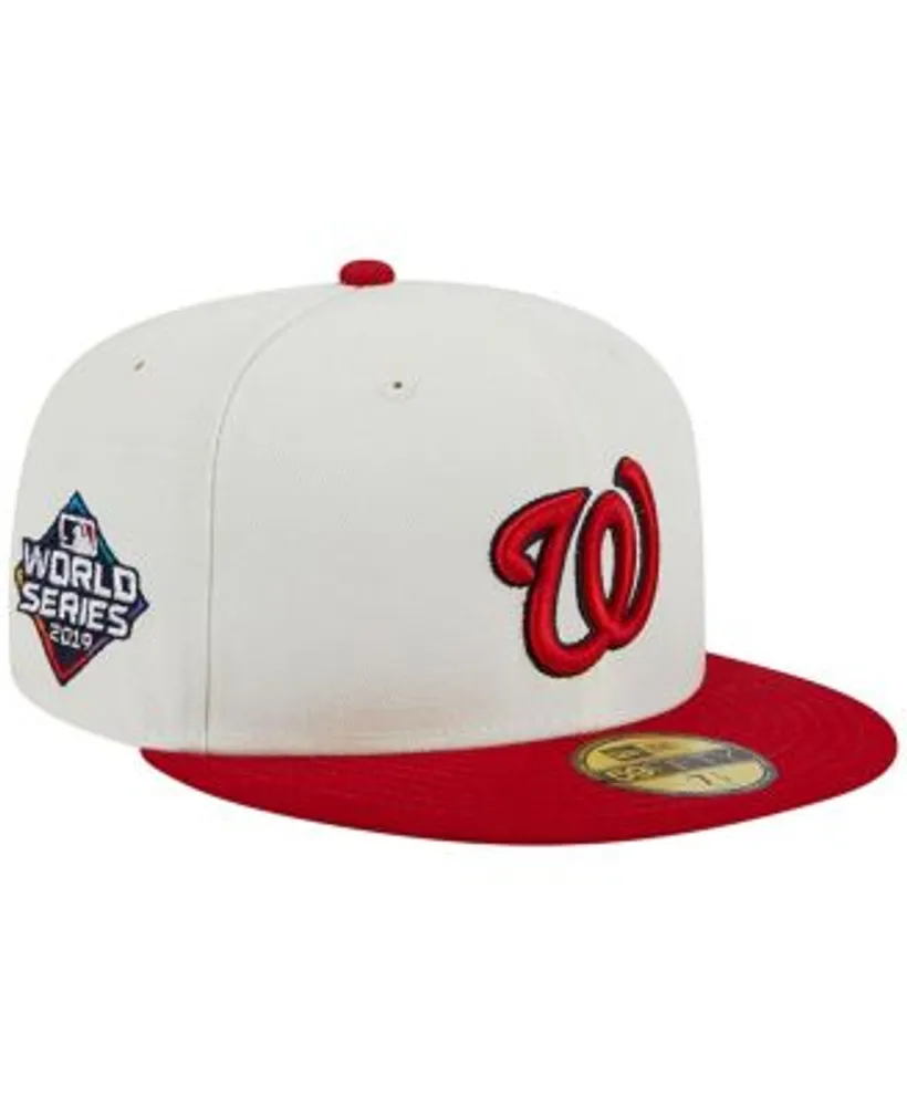 Men's Stone and Red Washington Nationals Retro 59FIFTY Fitted Hat