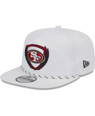 Men's New Era Scarlet San Francisco 49ers Cord Script Golfer