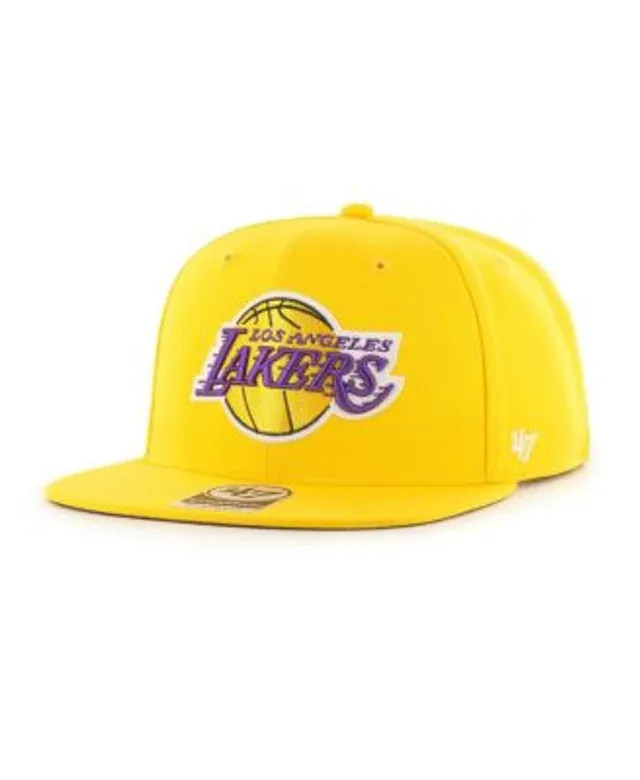 LOS ANGELES LAKERS OLD ENGLISH SNAPBACK HAT (YELLOW)