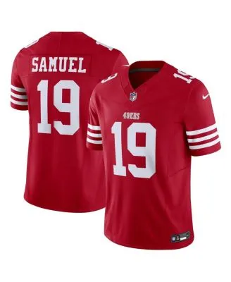 Nike 49ers 19 Deebo Samuel White Gold 75th Anniversary Vapor Limited Men  Jersey