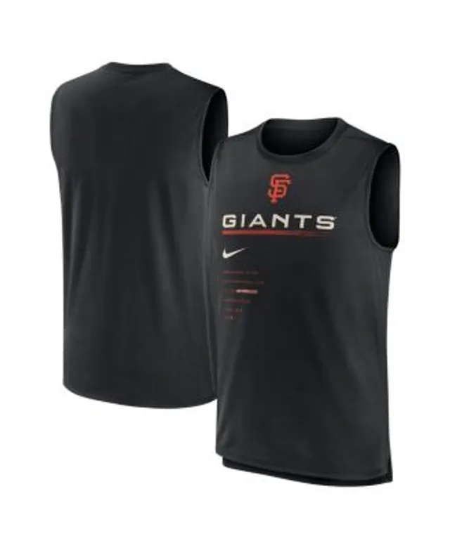 Men's San Francisco Giants Black Big & Tall Jersey Muscle Tank Top