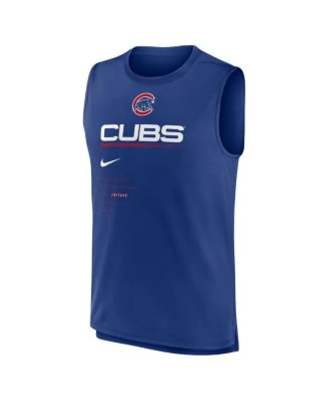 Chicago Cubs Nike Knockout Stack Exceed Performance Muscle Tank