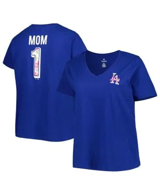 Los Angeles Dodgers Soft as a Grape Women's Plus Size V-Neck Jersey T-Shirt  - Royal