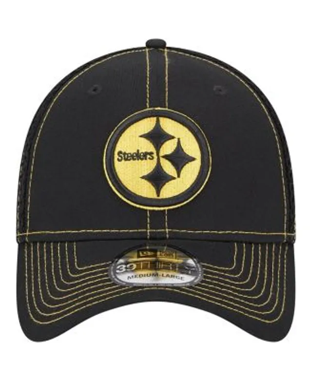 Men's Pittsburgh Steelers New Era Gray Team Neo 39THIRTY Flex Hat