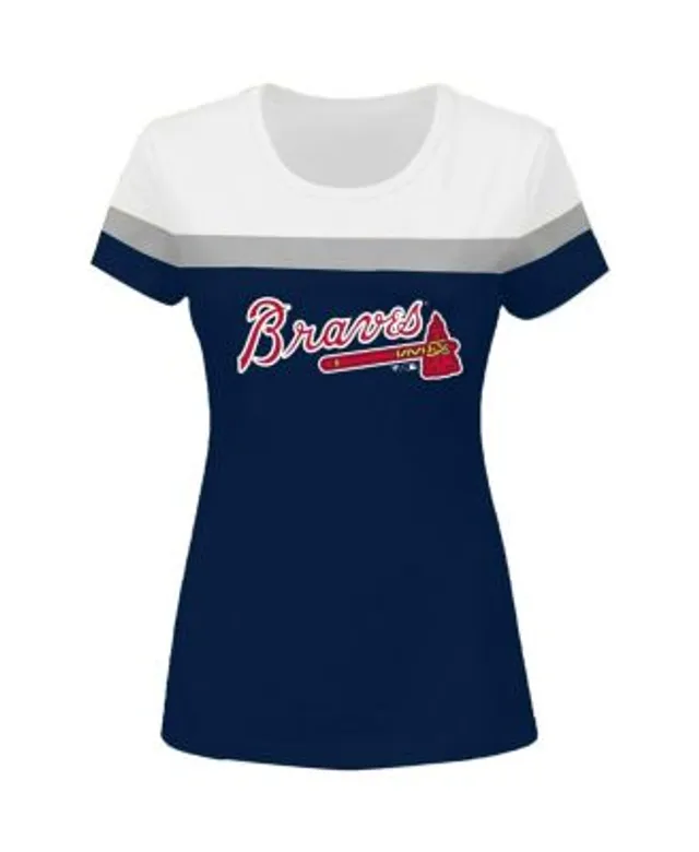 Women's Fanatics Branded Navy/White Atlanta Braves Team T-Shirt