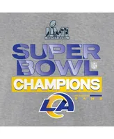 Fanatics Men's Branded Heather Charcoal Los Angeles Rams Super Bowl LVI  Champions Fumble T-shirt