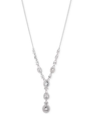 Multi-Crystal and Pavé Y-Neck Necklace