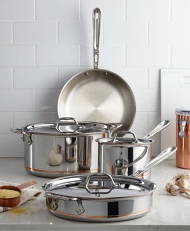 All-Clad CLOSEOUT! Copper-Core 3 Qt. Covered Saucepan - Macy's