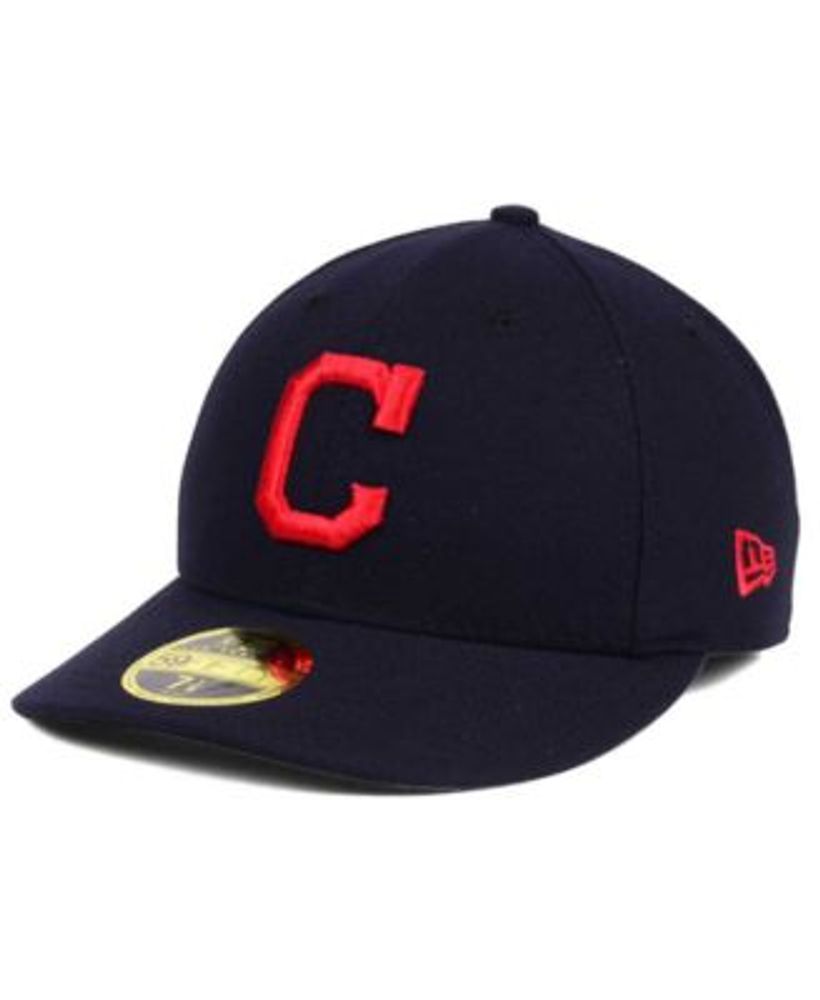 New Era Men MLB 59Fifty Low Profile Cleveland Indians Red Hat