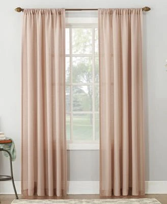 Amalfi 54" X Linen Blend Textured Sheer Curtain Panel