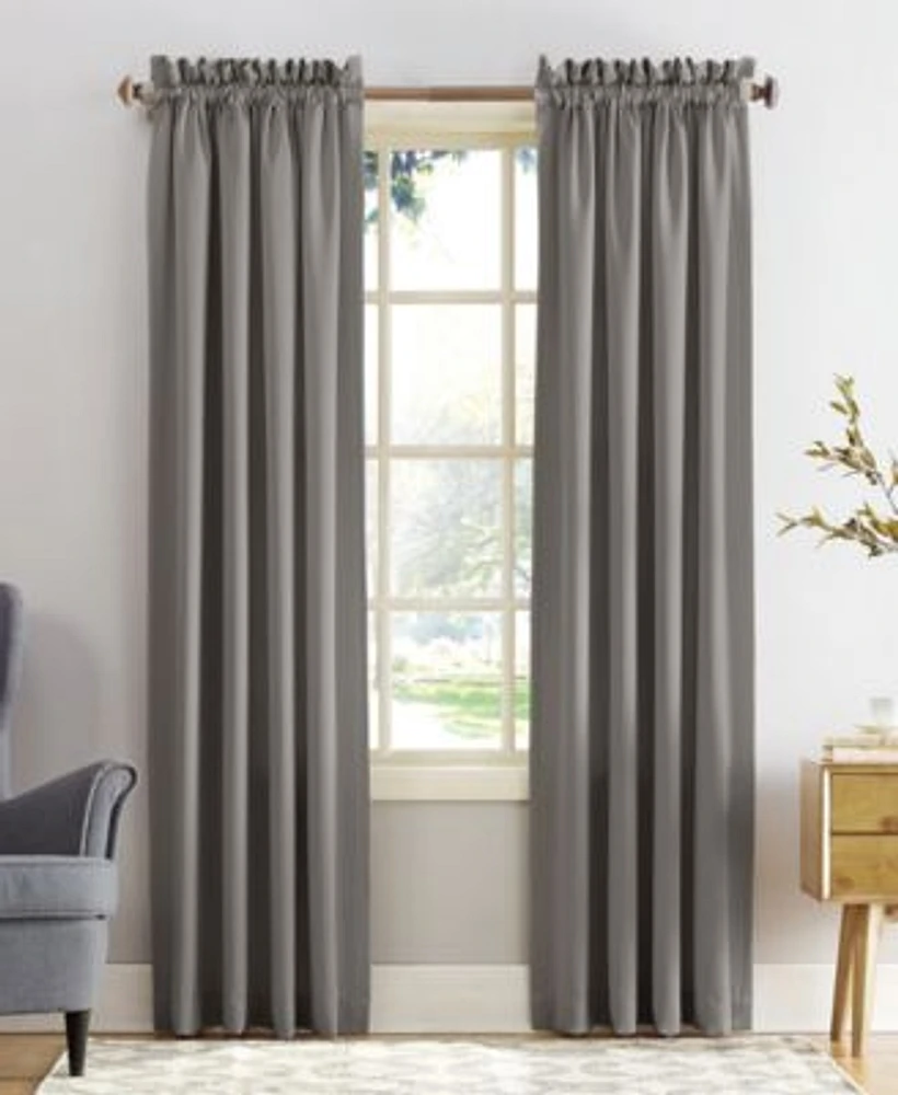 Sun Zero Gramercy Room Darkening Rod Pocket Curtain Panel