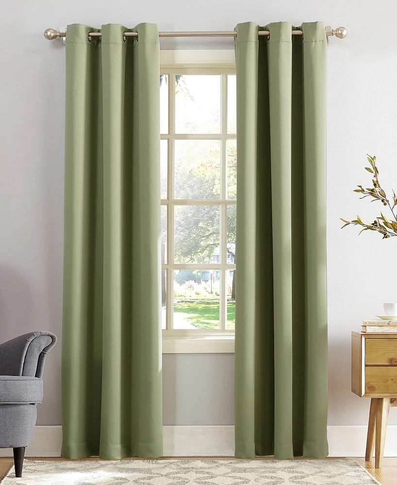 Collections Etc Greenwich Woven Energy-Saving Blackout Panels