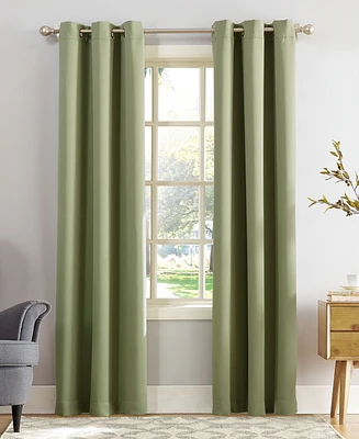 Collections Etc Greenwich Woven Energy-Saving Blackout Panels