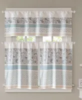 Madison Park Dawn Rod Pocket Printed Pieced Cotton Kitchen Tiers