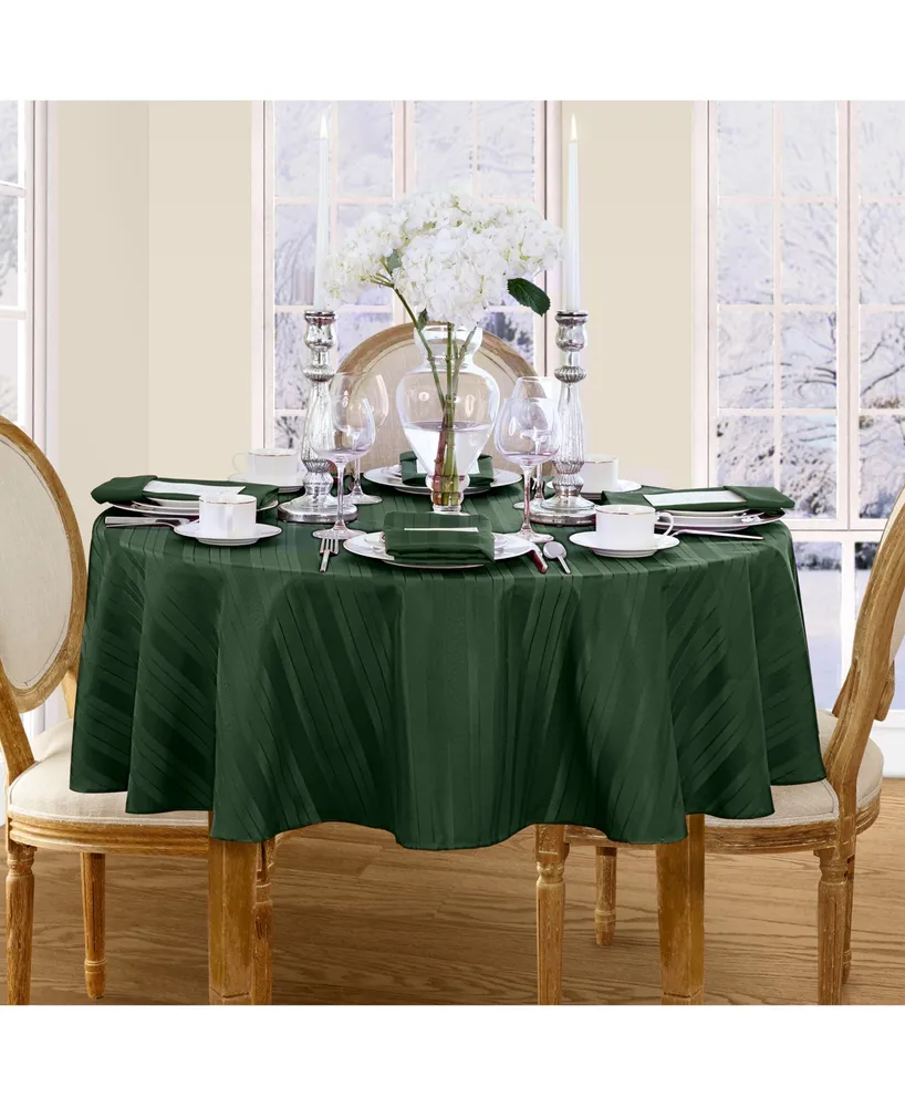 Elrene Denley Stripe Round Tablecloth, 70"