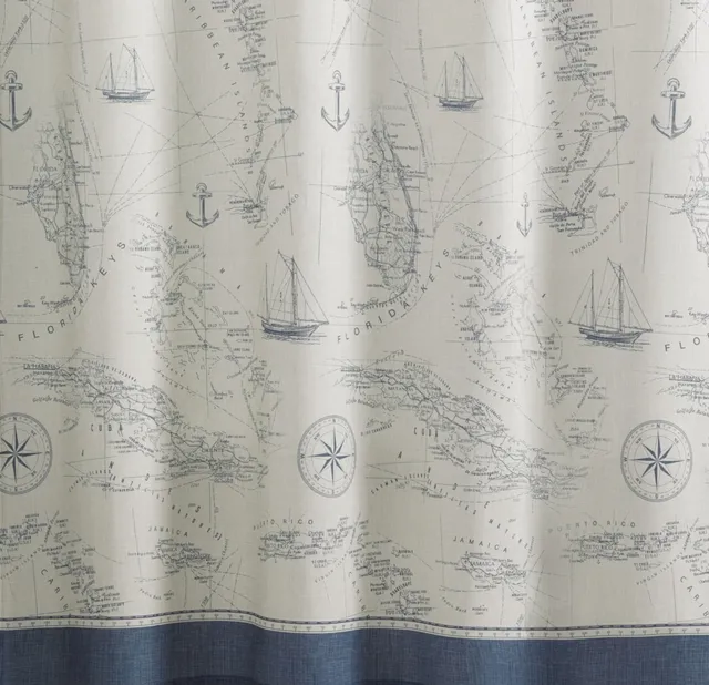 Tommy Bahama Caribbean Sea Shower Curtain - 72 in. x 72 in.