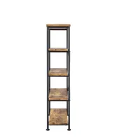 Wadsworth Industrial Four-shelf Bookcase