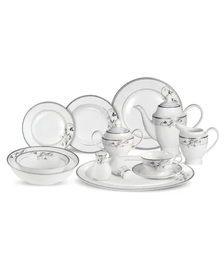 Lorren Home Trends Viola 57-Pc. Dinnerware Set, Service for 8