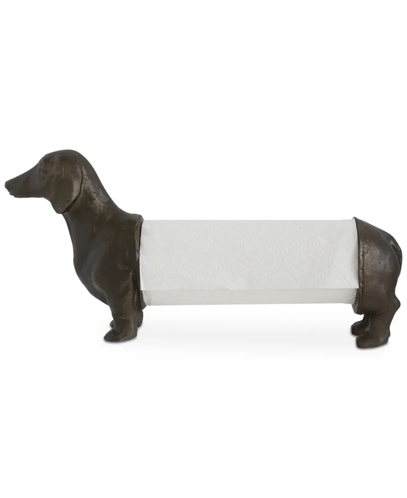 Resin with Metal Bar Dog Paper Towel Holder