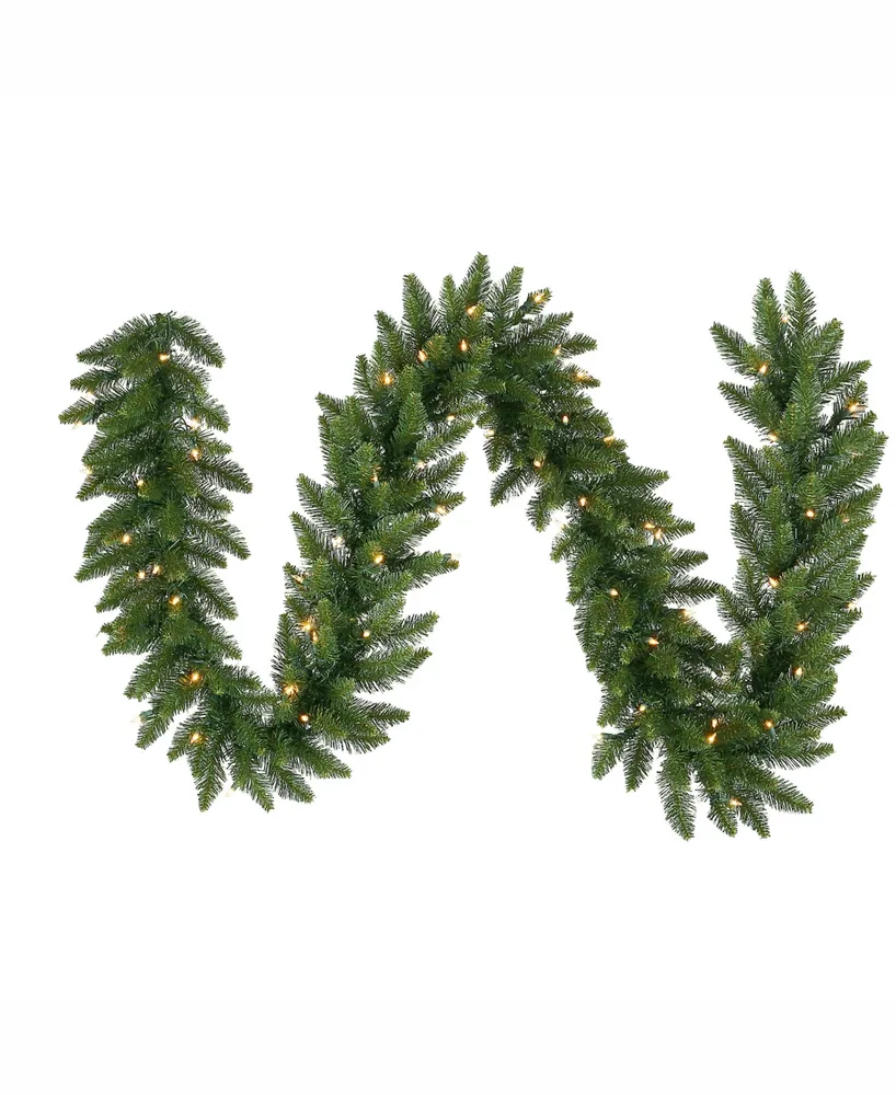 Vickerman 50' Camdon Fir Artificial Christmas Garland with Warm White Led Lights