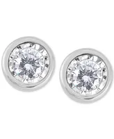 Diamond Bezel Stud Earrings (1/2 ct. t.w.) in 14k White, Rose or Yellow Gold