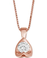 Diamond Tension-Set 18" Pendant Necklace (5/8 ct. t.w.) 14k White, Yellow or Rose Gold