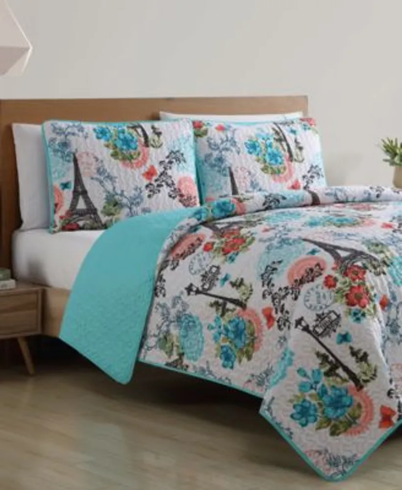 Vcny Home Eiffel Reversible 3 Pc. Quilt Set Collection