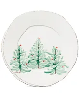 Vietri Lastra Christmas Tree Dinner Plate