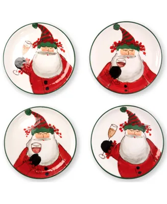 Vietri Old St. Nick Cocktail Plates, Set of 4