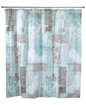 Avanti Beachcomber Seashells Resin Shower Curtain, 72" x 72"