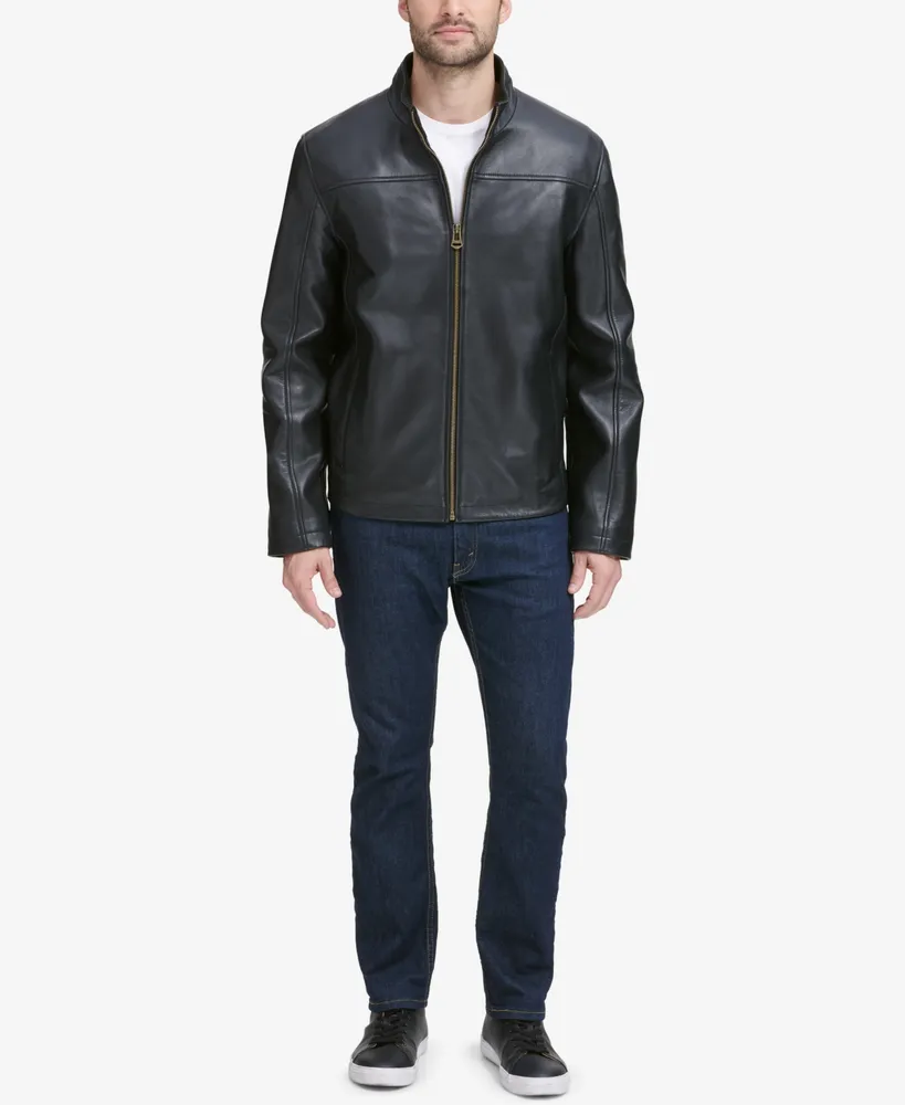 Cole Haan Men's Smooth Leather Jacket, Created for Macy's