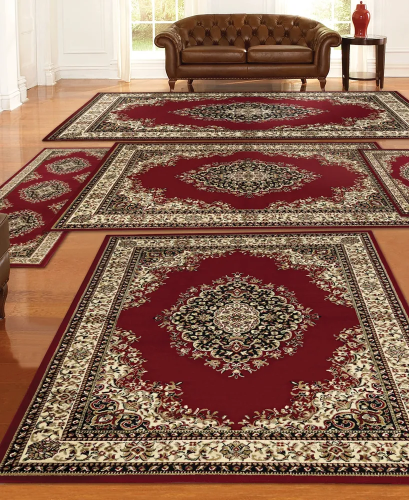 Km Home Tuscany Kerman 5-Pc. Red Rug Set