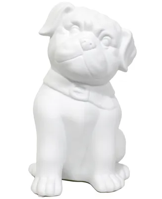 Simple Designs Porcelain Puppy Dog Shaped Table Lamp