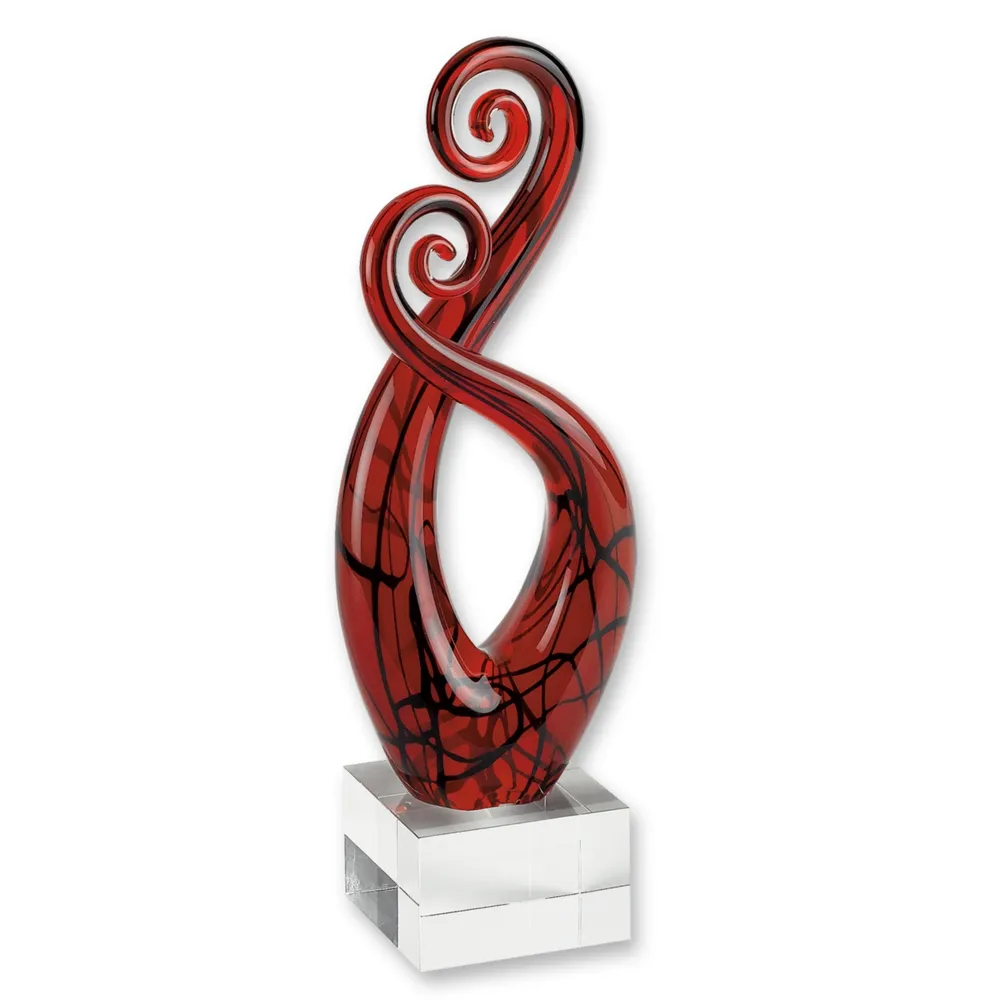 Badash Crystal Pietro Black & Red Sculpture