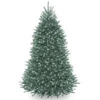 National Tree 7' Dunhill Fir Hinged Tree with Clear Lights