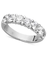 Certified Seven Diamond Station Band Ring in 14k White Gold (2 ct. t.w.)