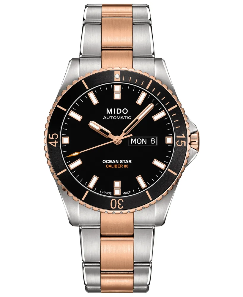 Mido Men's Swiss Automatic Ocean Star Captain V Two-Tone Stainless Steel Bracelet Watch 42.5mm