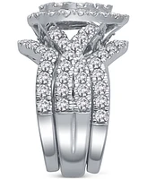 3-Pc. Diamond Pear Cluster Bridal Set (2 ct. t.w.) in 14k White Gold