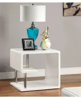 Lazer White End Table