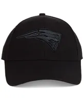 '47 Brand New England Patriots Black & Black Mvp Strapback Cap