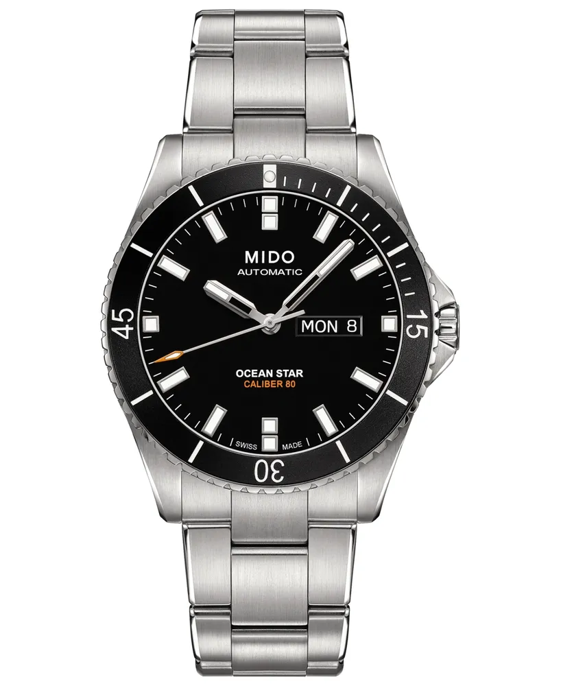 Mido Men's Swiss Automatic Ocean Star Captain V Stainless Steel Bracelet Watch 42.5mm