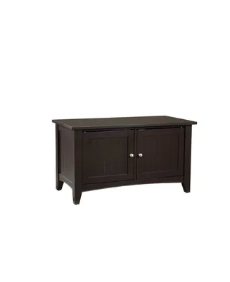 Shaker Cottage Storage Cabinet Bench, Chocolate