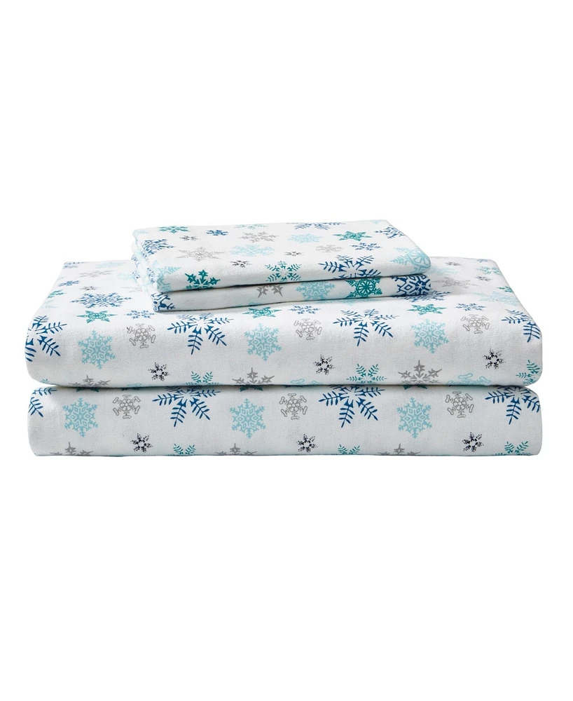 Eddie Bauer Printed Cotton Flannel -Pc. Sheet Set