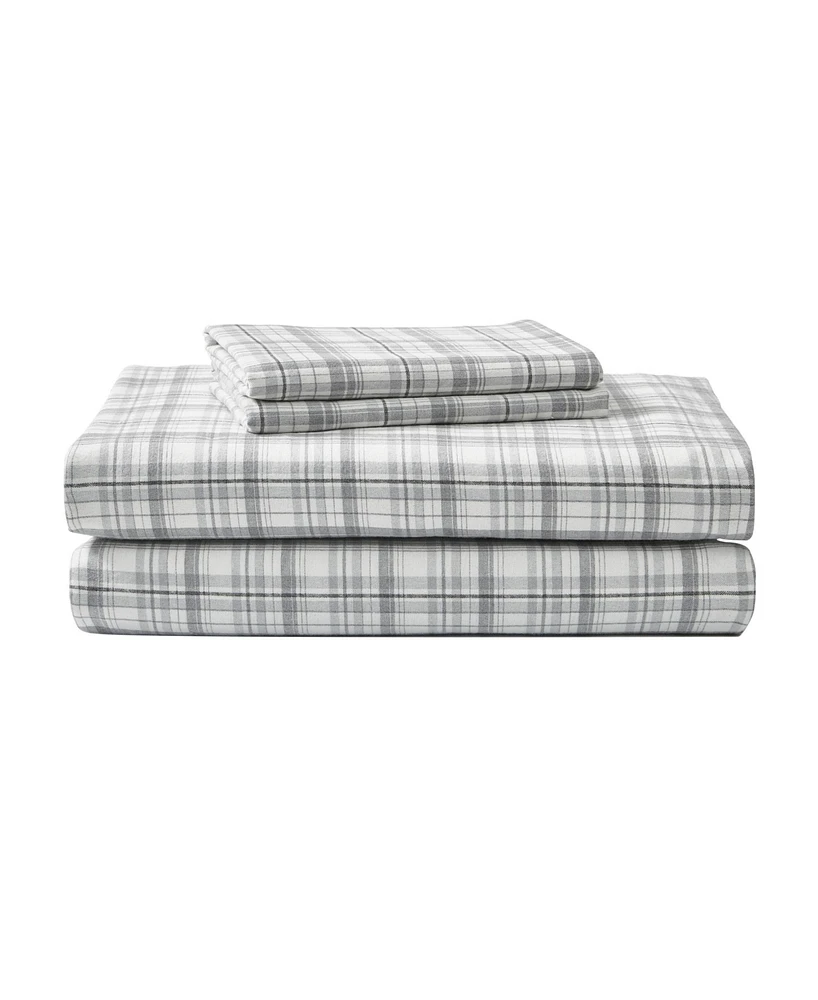 Eddie Bauer Printed Cotton Flannel -Piece Sheet Set