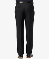 Haggar Men's Premium Comfort Stretch Classic-Fit Solid Pleated Dress Pants