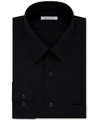 Van Heusen Men's Bigger Fit Wrinkle Free Poplin Solid Dress Shirt