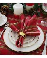 Elrene Shimmering Plaid Napkins, Set of 4