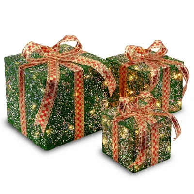 National Tree PreLit Sisal Gift Box Assortment